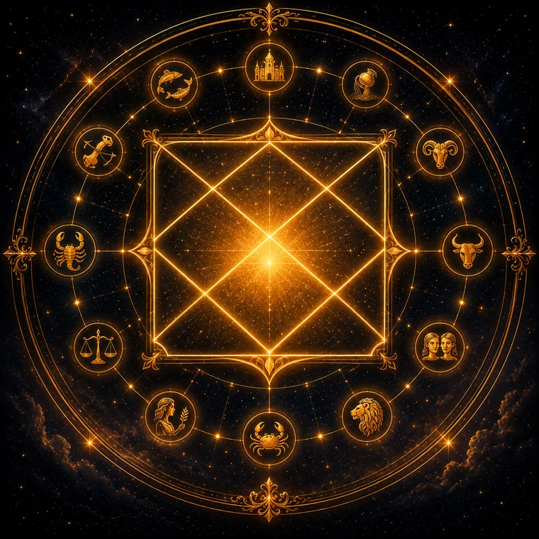 The twelve houses of a Janam Kundli birth chart